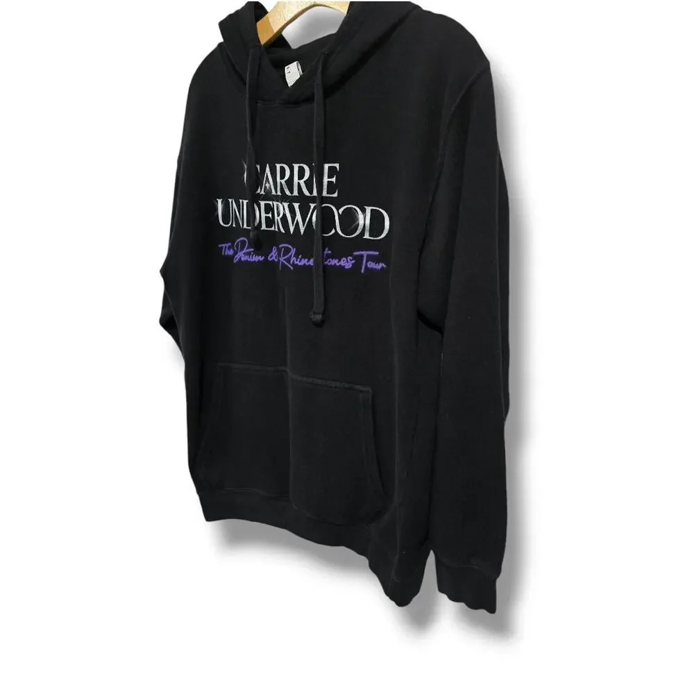 Carrie Underwood women's black " The Denim & Rhinestones Tour" hooded sweater​ - Picture 4 of 8